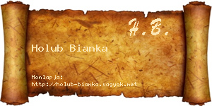 Holub Bianka névjegykártya
